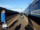 シベリア鉄道にも、ほんの少し乗車