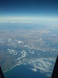 機内から見たメリケン国西海岸の赤い大地