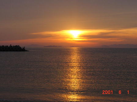 双海町の夕陽